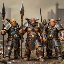 group vintage photograph of a warrior orc tribe, highly detailed, warhammer, warcraft