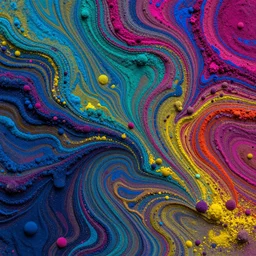 fluids, powders and colors create three dimensional scenes, multi colored, stunning illumination, 8 k, highly detailed, organic patterns, abstract, by roman de giuli
