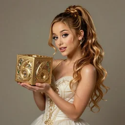 beautiful cottagecore Ariana Grande holding a cube 26ffce  , intricate, elegant. highly detailed, digital painting, artstation, concept art, smooth, sharp, focus, illustration, art by artgerm and greg rutkowski and alphonse mucha
