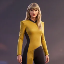 Taylor Swift in Star Trek, 4K UHD image, octane render,