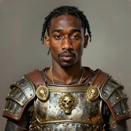 a professionally painted portrait of Tupac , clothed in ancient battle armor, dark skin, dark hair, beautiful bone structure, symmetrical facial features, stunningly beautiful, intricate, elegant, digital painting, trending on Artstation, concept art, smooth, sharp focus, illustration, from Kehinde Wiley