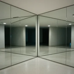 infinite reflections, two mirrors, photography