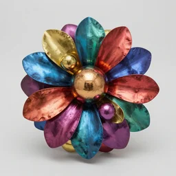 multicolored metallic petals and balls by Weiwei and J. Frederick Smith