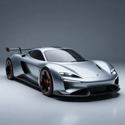 futuristic concept car designed by porsche, 8 k, ( studio photography ), highlights, sparks, hyper realism, studio lights, cool, crisp