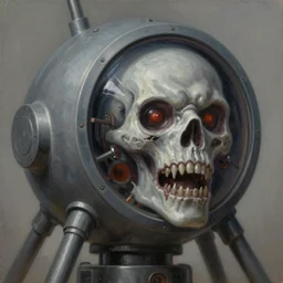 classic oil painting, closeup of a scary nuclear powered machine, as a dnd cover illustration, inside of an abandoned lab, ominous, concept art, extremely detailed, smooth, sharp focus, art by brothers hildebrandt
