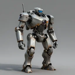 mechanized robot soldier, matte painting, trending on artstation