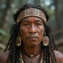 ancient polynesian shaman, close - up portrait, devoted, intricate, elegant, volumetric lighting, scenery, digital painting, highly detailed, artstation, sharp focus, illustration, concept art, ruan jia, steve mccurry