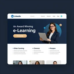 an award winning e-learning course with a gorgeous UI. Trending on LinkedIn.