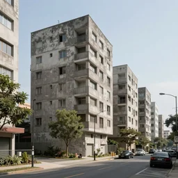 a suburb street in the style of brutalist architecture in the style of minimalism architecture trending on artstation deviantart pinterest detailed realistic hd 8 k high resolution