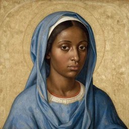 A 11th century african Italo-Byzantine painting of Jerma985, portrait of women, grainy, realistic, very realistic, hyperrealistic, highly detailed, very detailed, extremely detailed, very neat, very epic, very cool, detailed, trending on artstation