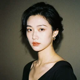 a portrait of an elegant lady, grainy