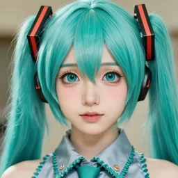 portrait anime hatsune miku, cute - fine - face, pretty face, realistic shaded perfect face, fine details. anime. realistic shaded lighting by ilya kuvshinov giuseppe dangelico pino and michael garmash and rob rey, iamag premiere, aaaa achievement collection, elegant freckles, fabulous, eyes open in wonder