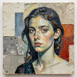 detailed and highly reliefed analogue mixed media collage textures photorealistic, expressionism, masterpiece, perfect composition, spectacular quality