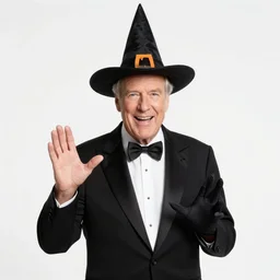 dslr photo still of bob barker trick or treating on halloween, 4 k, 1 2 0 mm f 1 6