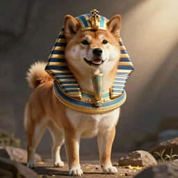 shiba inu as a pharaon