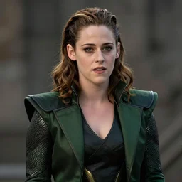 Kristen Stewart is Loki, hyperdetailed, artstation, cgsociety, 8k