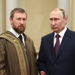 vision of ezekiel with vladimir putin, portrait