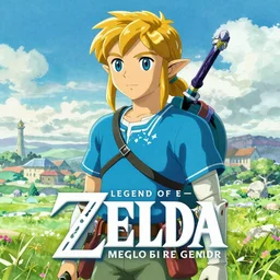 title poster for legend of zelda as a modern original anime series on netflix, sharp focus, smooth, key anime visual, trending on artstation, very detailed, studio ghibli, watercolor anime background