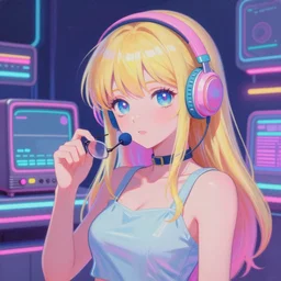 retro 9 0 s japanese, lofi girl aesthetic, pastel anime girl kawaii waifu aesthetic, vaporwave colors, anime, futuristic, hyperrealistic painting, by stanley twardowicz ilya kuvshinov rossdraws
