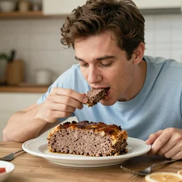 Meat loaf the singer eating meat loaf the food