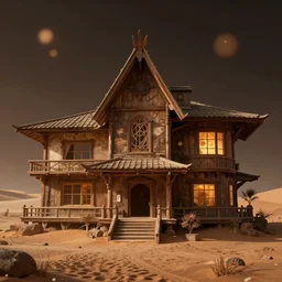 hhouse atreides on dune, hdr, 8 k, bokeh, volumetric lighting, designed by moebius, yasushi nirasawa syd mead