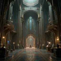 a portal to a fantasy world, inside a research facility, intricate detail, complex, 4 k, octane render, stunning visual