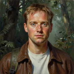 ultra realistic portrait painting of forest gump as ryu, art by frank frazetta, 4 k, ultra realistic, highly detailed, epic lighting