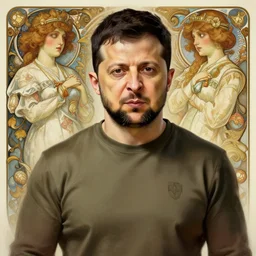 volodymir zelensky character, intricate, highly detailed, digital painting, artstation, concept art, wallpaper, smooth, sharp focus, illustration, art by artgerm and greg rutkowski and alphonse mucha