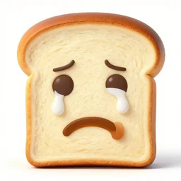 bread with a crying human face
