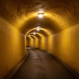 A tunnel of Mono-yellow walls, strange textures, buzzing lights and moisty carpet.