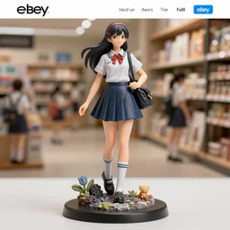 Image on the store website, eBay, Full body, 80mm resin figure of Traditional women\'s school students in Vacation Outfits