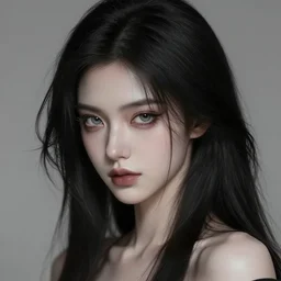 ultra realistic style illustration of an androgynous gorgeous witch with shoulder length black hair pale skin and beautiful eyes, headshot, sci - fi, fantasy, intricate, elegant, highly detailed, digital painting, artstation, concept art, smooth, sharp focus, illustration, 8 k frostbite 3 engine, ultra detailed