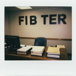 polaroid photo of the fbi offices, with top secret files on the desk, photography, 1 9 7 0 s