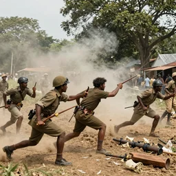 british forces fight moplahs in kerala 1921