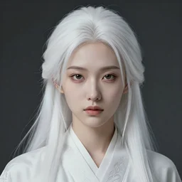 character concept art of a white haired young gorgeous female fairy samurai | | distinct - fine, key visual, realistic shaded perfect face, fine details by stanley artgerm lau, wlop, rossdraws, james jean, andrei riabovitchev, marc simonetti, sakimichan, and jakub rebelka, trending on artstation
