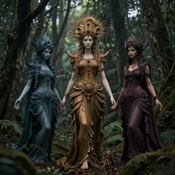 spirits, artwork, digital art, forest