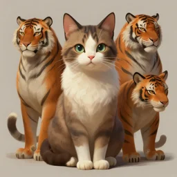 artwork of a beautiful anthropomorphic female cat, trending on twitter, matte painting, by shikibetsuko, welwraith, tigerknight - 4