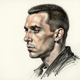 a realistic yet scraggly portrait sketch of the side profile of a stern and sophisticated iggy pop, trending on artstation, intricate details, in the style of frank auerbach, in the style of sergio aragones, in the style of martin ansin, in the style of david aja, in the style of mattias adolfsson