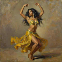 emotional brazilian samba dancer girl, painting by phil hale, fransico goya,'action lines '!!!, graphic style, visible brushstrokes, motion blur, blurry, visible paint texture, crisp hd image