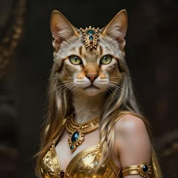 Bastet the Cat Goddess in human form | fantasy art