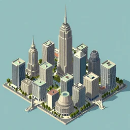 isometric view of a city painted by h.r giger