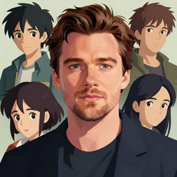 sebastian stan as bucky barnes. beautiful face. clean cel shaded vector art. shutterstock. behance hd by lois van baarle, artgerm, helen huang, by makoto shinkai and ilya kuvshinov, rossdraws, illustration, art by ilya kuvshinov