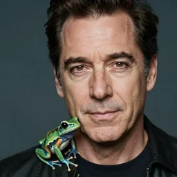 a close - up portrait photo of steve buscemi poison frog by erwin olaf