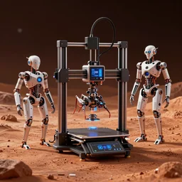 photo of 3 d printer od house mars station design device robotics, advanced cybernetics, smart bionicle, organism, biomimmicry exoskeleton biomorph hydraulics trending on behance visualisation industrial design trending on artstation, unreal engine, 3 d exploration exoskeleton part, ray, exploded view, cybernetics, artstation hd, reimagined by industrial lightning, 3 d, design cryengine unreal engine grasshoppers parametric