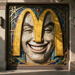 Grimace from McDonald’s, art nouveau style