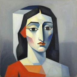 a gouache by erno rubik cubism, studio portrait