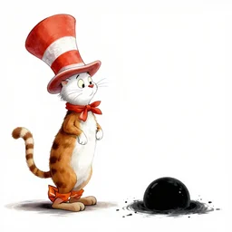 cat in the hat creating a black hole