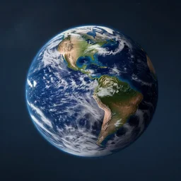 the earth reflected in a mirror