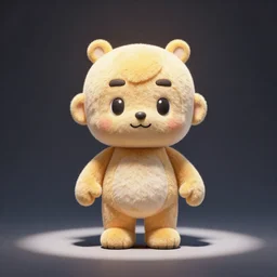 marketable plushie gigachad, spotlight 3 d render product photography
