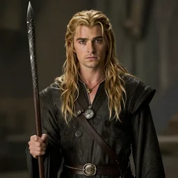 Orlando Bloom as Legolas, cinema still from The Lord of the Rings (1991)
